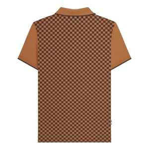 Lambretta - Poloshirt Rundum bedruckt für Herren (Tabak)