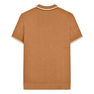 Lambretta - "Greco" Poloshirt für Herren kurzärmlig (Tabak)