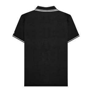 Lambretta - "SS25" Poloshirt Mit kontrastfarbenen Streifen für Herren (Schwarz/Weiß)
