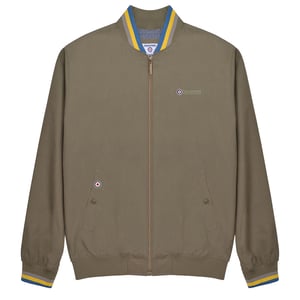 Lambretta - "Monkey" Jacke Mit kontrastfarbenen Streifen für Herren (Khakigrün)