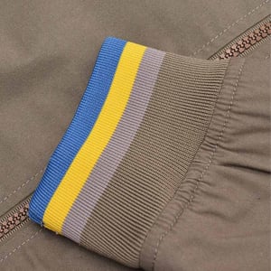 Lambretta - "Monkey" Jacke Mit kontrastfarbenen Streifen für Herren (Khakigrün)