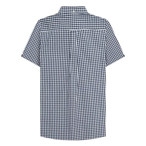 Lambretta Herren SS25 Karierter Hemd (Marineblau/Weiß)