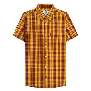 Lambretta - "SS25" Hemd für Herren (Burgunderrot/Gold)