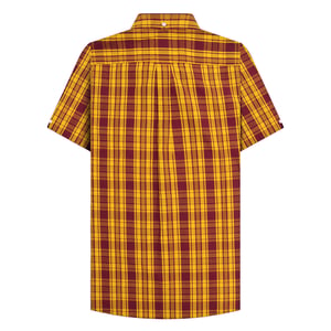 Lambretta - "SS25" Hemd für Herren (Burgunderrot/Gold)