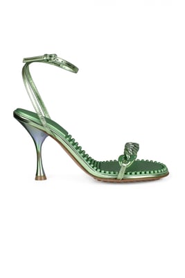 Bottega Veneta Dot Sandalen Grün