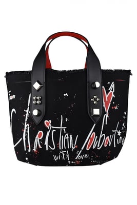 Christian Louboutin Kleine Einkaufstasche Frangibus Schwarz