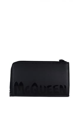 Alexander McQueen Karteninetui Schwarz