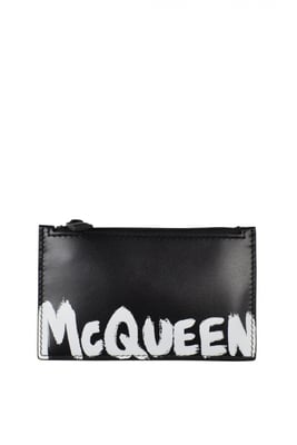 Alexander McQueen Karteninetui Schwarz