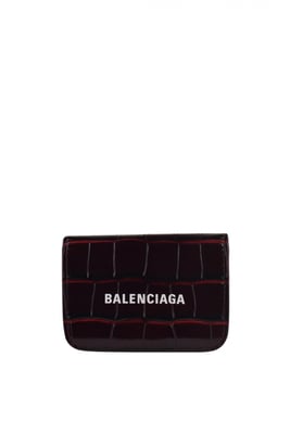 Balenciaga Mini Kartenetui Cash Bordeaux Bordeaux