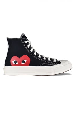 Comme des garçons Hohe Sneakers Chuck Taylor Schwarz