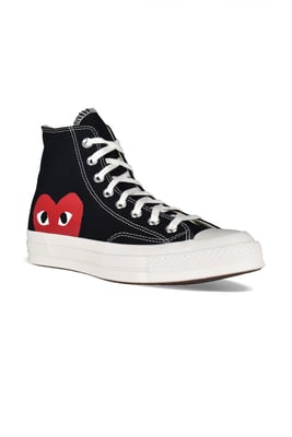 Comme des garçons Hohe Sneakers Chuck Taylor Schwarz