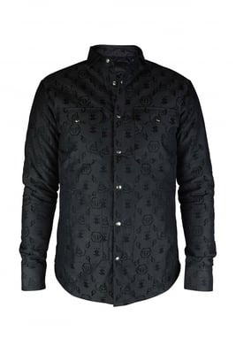 Philipp Plein Hemd LS Monogramm Schwarz