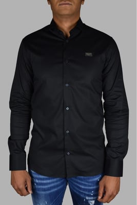 Philipp Plein Diamond Cut LS Iconic Hemd Schwarz