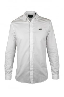 Philipp Plein Diamond Cut LS Iconic Hemd Weiß