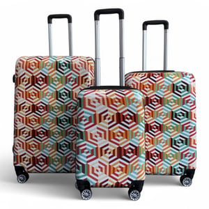 Erweiterbarer Hartschalenkoffer mit 8 Rädern und Ombre-Muster