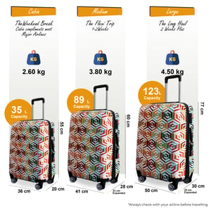 Erweiterbarer Hartschalenkoffer mit 8 Rädern und Ombre-Muster