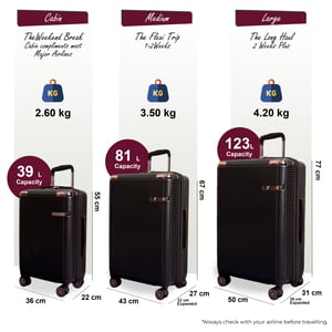 Erweiterbarer Hartschalenkoffer mit 8 Rädern, Marron
