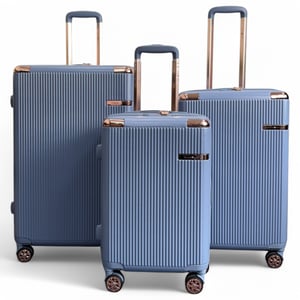 Erweiterbarer blauer Hartschalenkoffer mit 8 Rädern, Reisegepäck, Kabinenkoffer