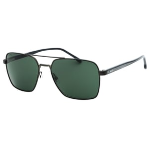 Hugo Boss Sonnenbrille mit grünen Gläsern und mattem Rutheniumschwarz