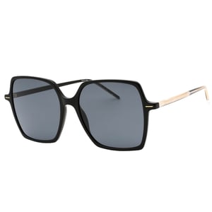 Hugo Boss graue Linse, goldene Arme, schwarze Sonnenbrille