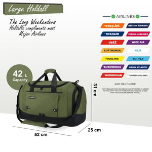 Große Reisetasche fürs Wochenende, Handgepäck, Kabinentasche, Sporttasche