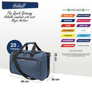 Reisetasche, Handgepäck, 40 x 20 x 25 cm, für unter den Sitz, für Ryanair, Easy Jet
