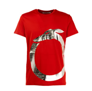 Herren T-Shirt mit kurzen Ärmeln und schlichtem Rundhalsausschnitt mit Druck