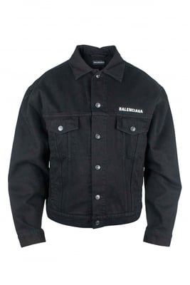 Balenciaga Jeansjacke Schwarz