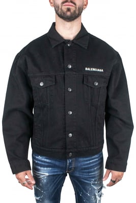 Balenciaga Jeansjacke Schwarz