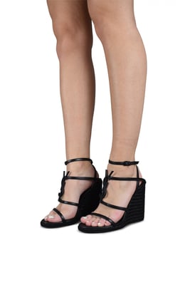 Saint Laurent Cassandra Espadrilles Schwarz