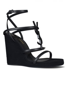 Saint Laurent Cassandra Espadrilles Schwarz