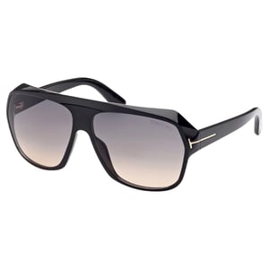 Tom Ford Hawkings-02 Gradient Smoke Lens Shiny Black Sonnenbrille