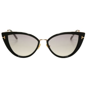 Tom Ford Anjelica-02 Smoke Mirror Lens Shiny Black Sonnenbrille
