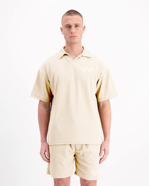 Black Bananas Terry Lounge Polo, Sand