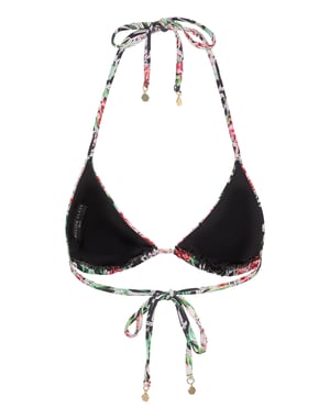 Swimwear Top Triangle Bra Chain Flower