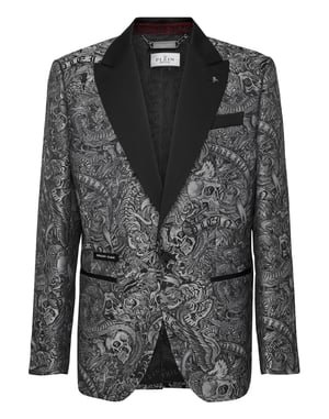 Einknopf-Blazer Slim Fit Tattoo