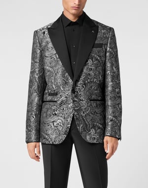 Einknopf-Blazer Slim Fit Tattoo