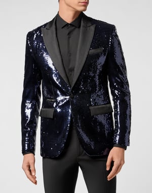 Einknopf-Blazer Slim Fit