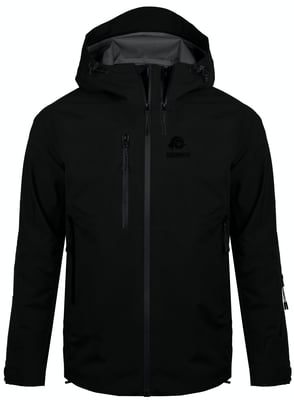 Herren Wanderjacke 3-Lagen Hardshell Schwarz