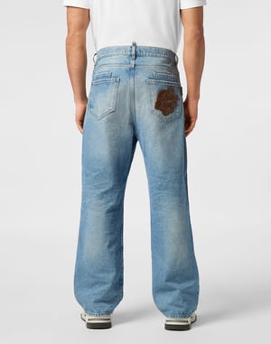 Denim Trousers Beach Boy Fit 5 Pockets Signature