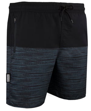 Herren Badehose mit Muster Streifen Grün Schwarz