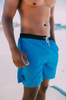 Herren Badehose Kariert