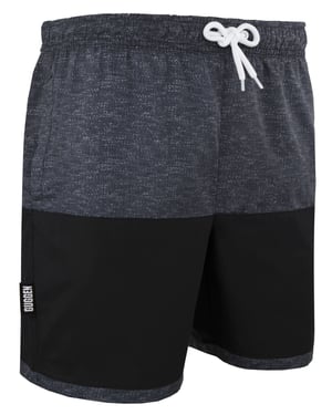 Herren Badehose mit Muster Grau Schwarz