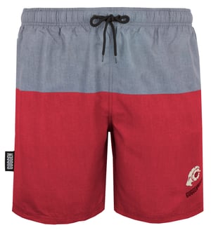 Herren Badehose mit Muster Streifen Rot