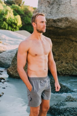 Herren Badehose Einfarbig