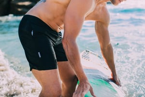 Herren Badehose Einfarbig
