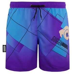 Herren Badehose Kariert Lila