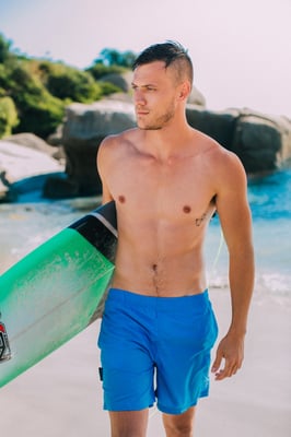 Herren Badehose Einfarbig