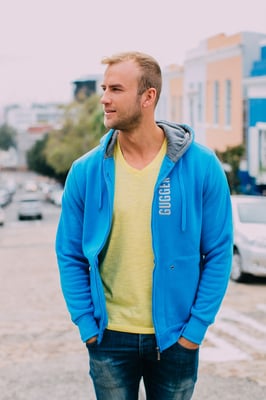 Herren Kapuzenpullover Pullover Hoodie Blau