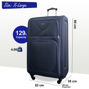 Weichschalen-Reisekoffer aus leichtem Nylon, extragroß, mit 4 Rädern